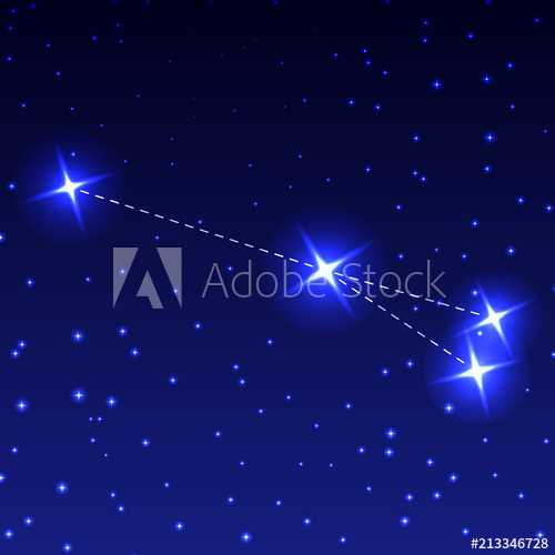 500x500 The Constellation Of The Arrow In The Night Starry Sky Vector