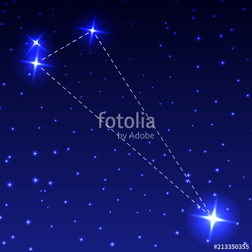 500x500 The Constellation Of The Triangle In The Night Starry Sky Vector