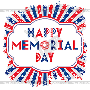 300x300 Happy Memorial Day Card Background With Stars, Stripes