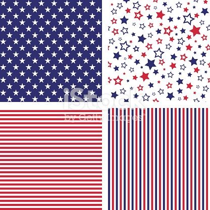 416x416 Set Of Us Style Vector Seamless Patterns Print Backgrounds Stars