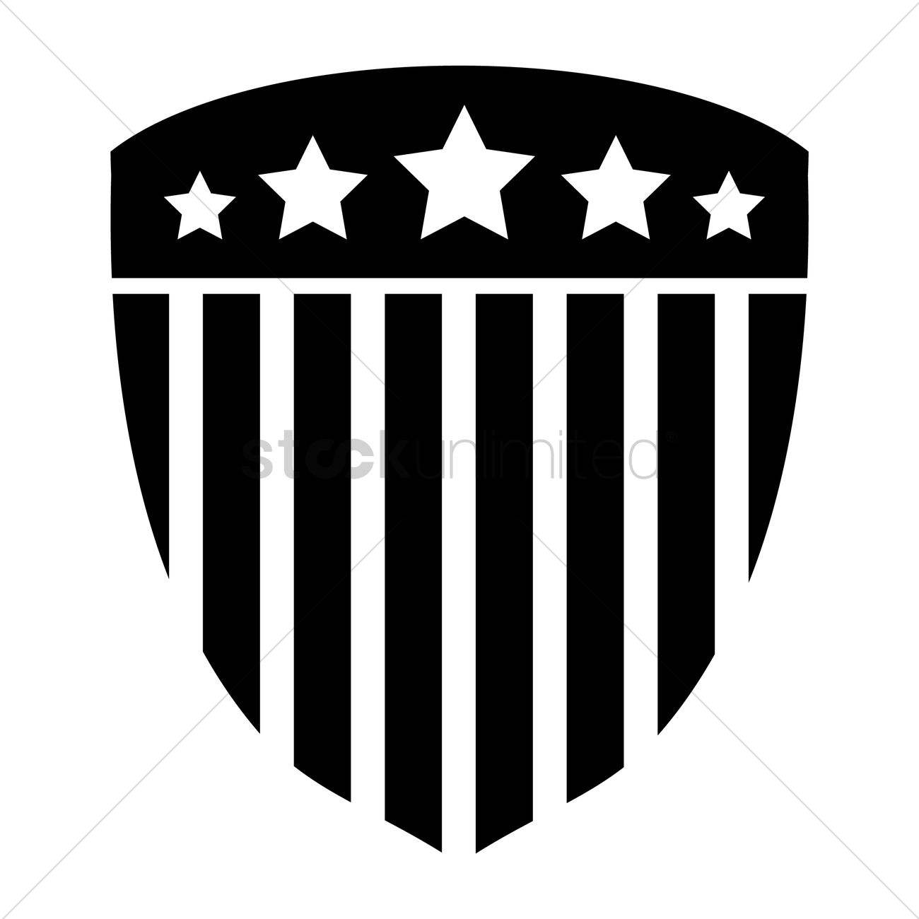 1300x1300 Shield With Stars And Stripes Vector Image