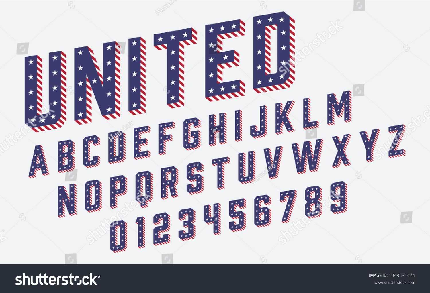1500x1023 Font Usa Flag Stars And Stripes Vector Illustration For Memorial