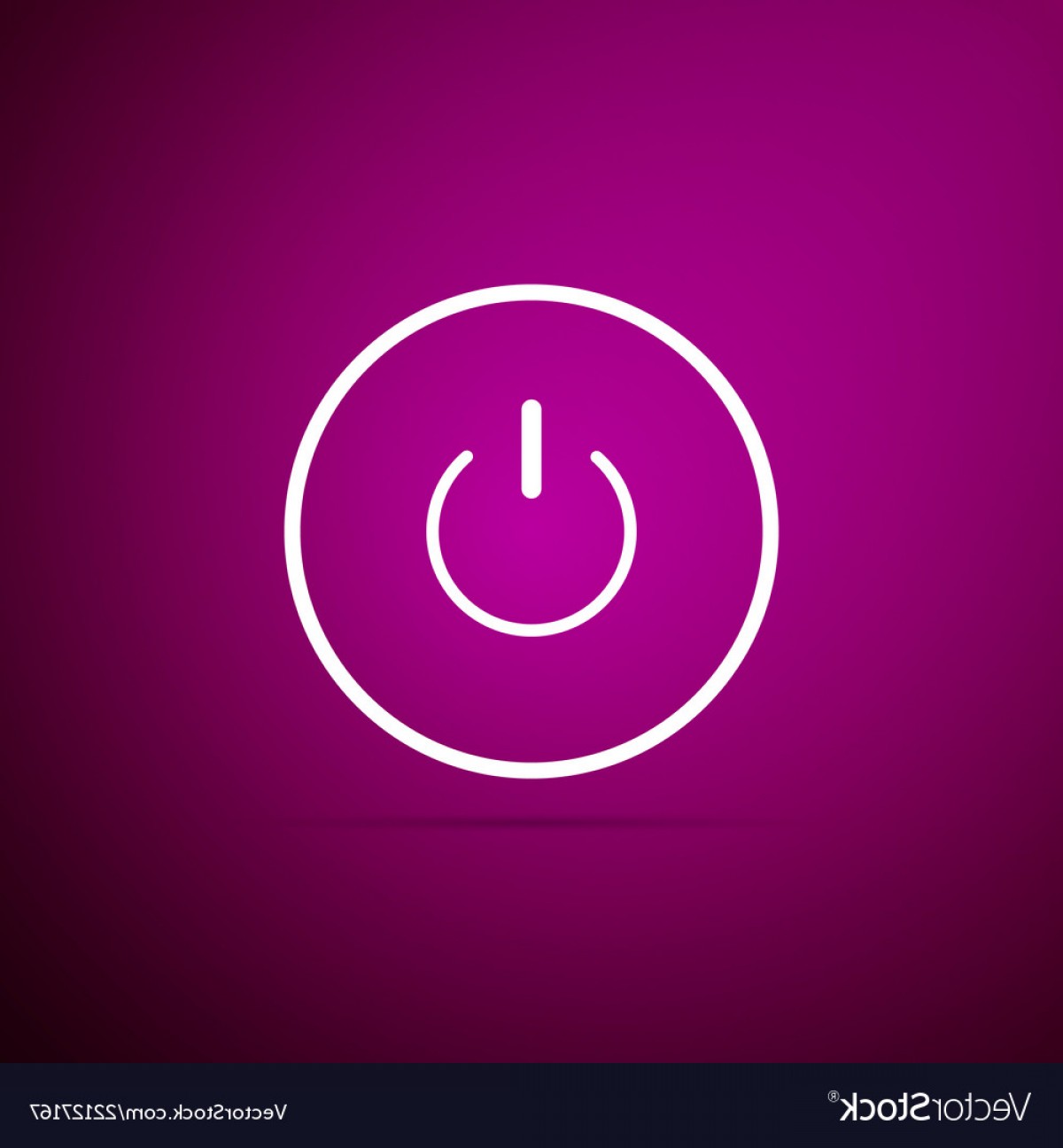 1200x1296 Power Button Icon On Purple Background Start Sign Vector Handandbeak