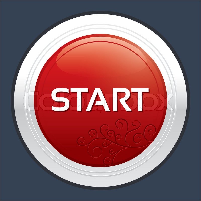800x800 Start Button Vector Red Round Stock Vector Colourbox
