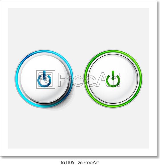 561x581 Free Art Print Of Power Button Vector Illustration Of Start