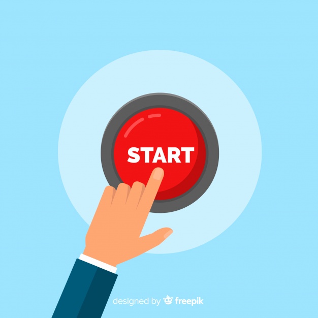 626x626 Person Pressing Start Button Vector Free Download