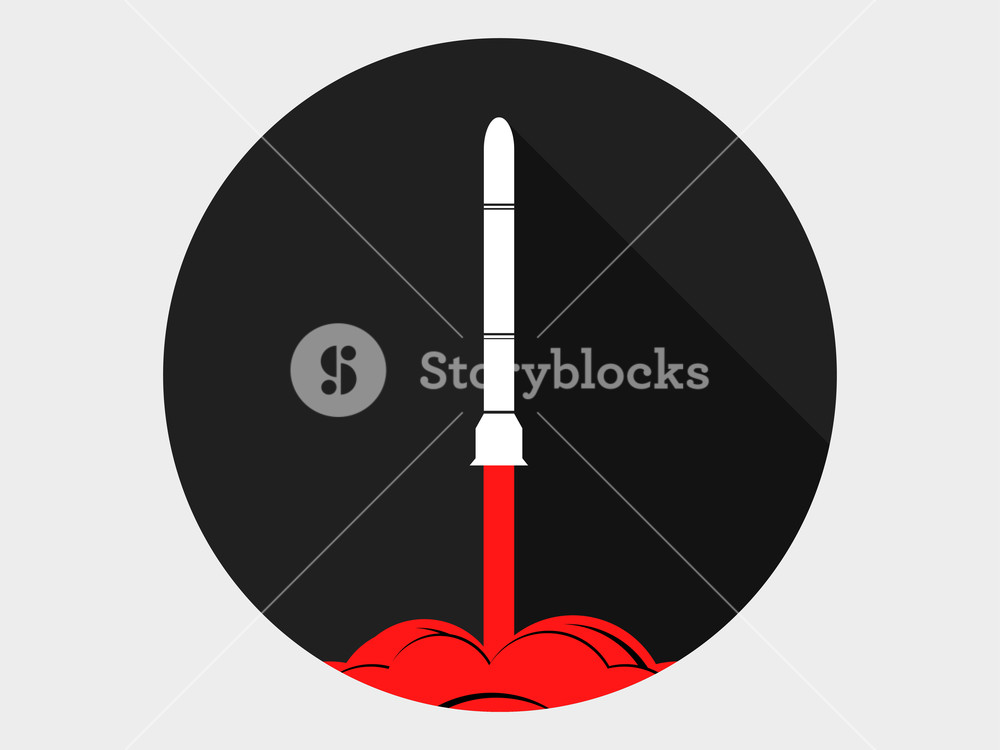 1000x750 Launch Of A Nuclear Missile Start A Ballistic Missile Vector