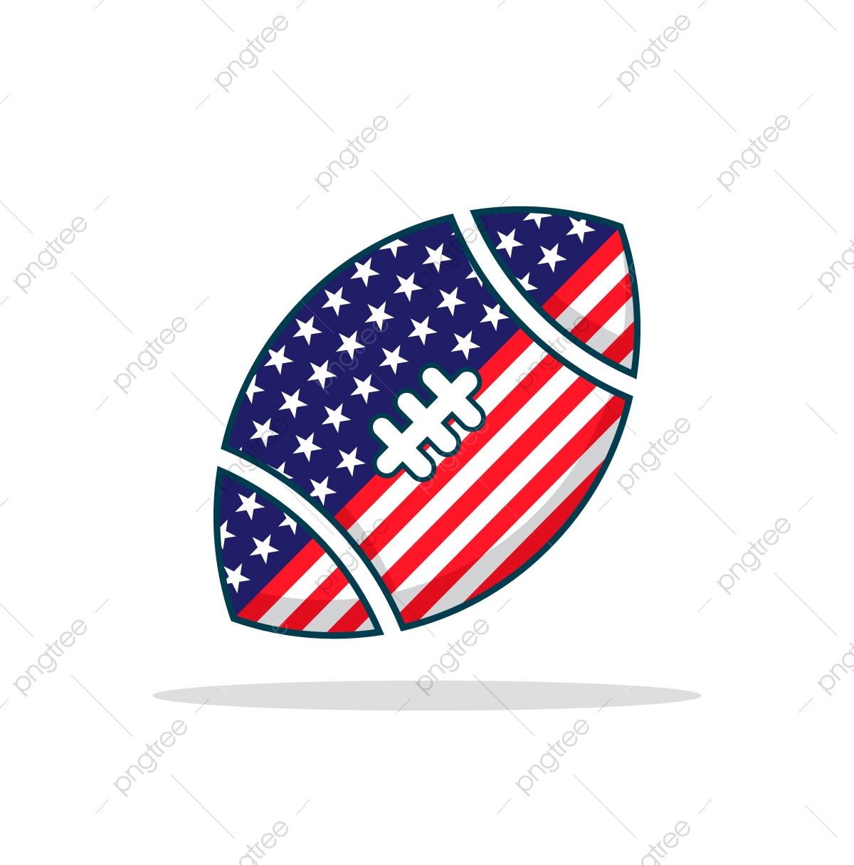 1200x1215 Usa Football Ball Icon With United State Flag Color, Flag