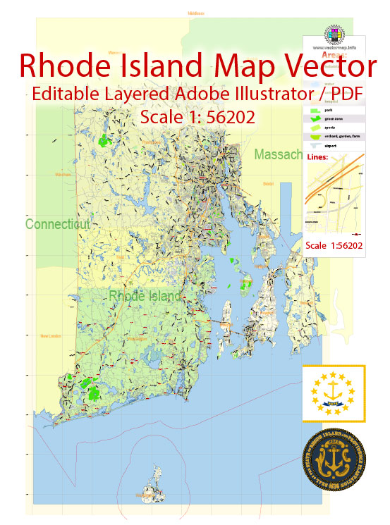 Rhode Island State Map Vector Exact Plan Detailed Road Admin 553x745 Rhode Island State Map Vector Exact Plan Detailed Road Admin