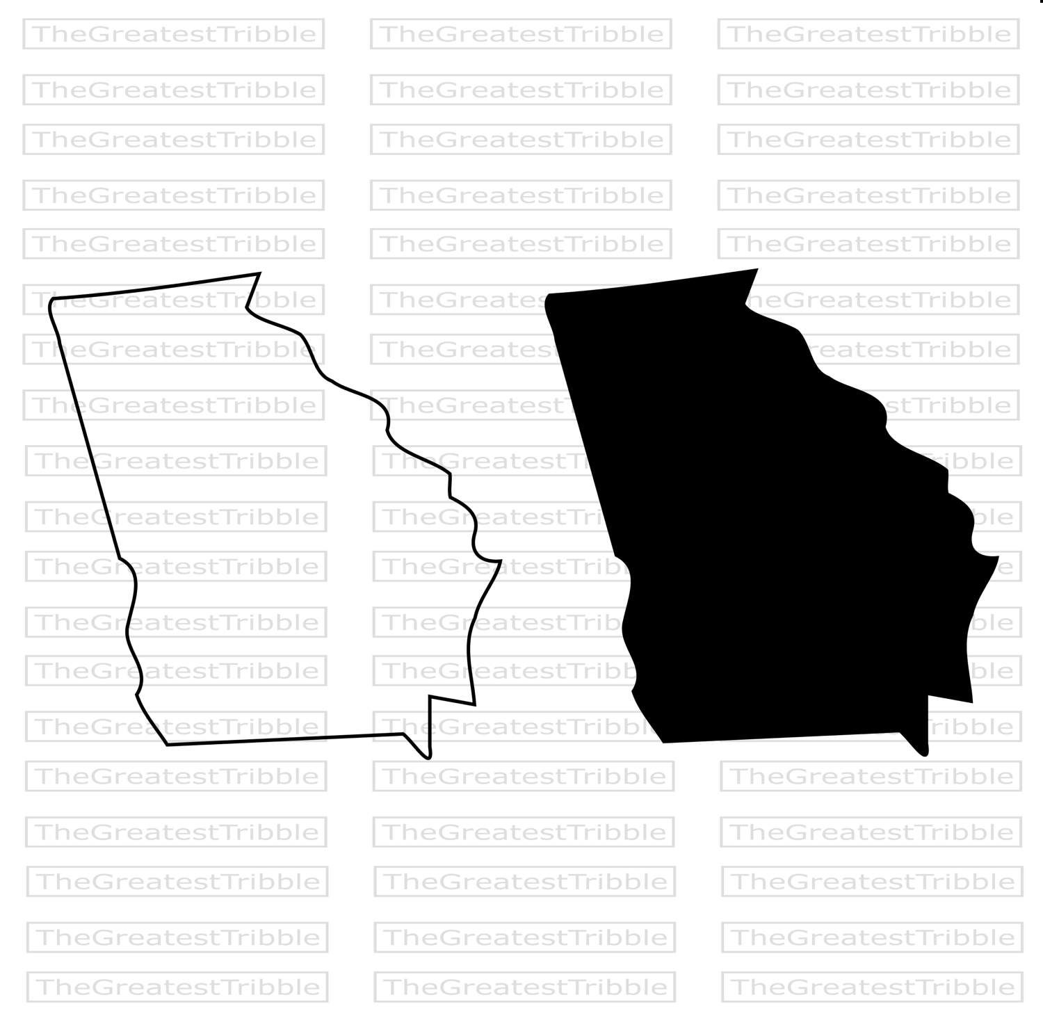 1500x1474 Georgia State Map Png Vector Graphic Clip Art Georgia