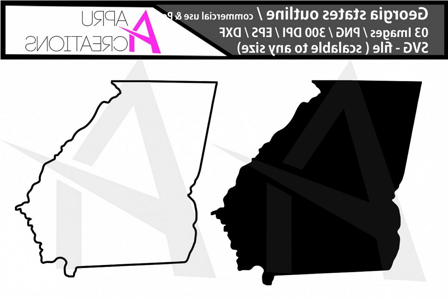1440x960 Georgia Vector Map Georgia Outline Georgia Plai Handandbeak
