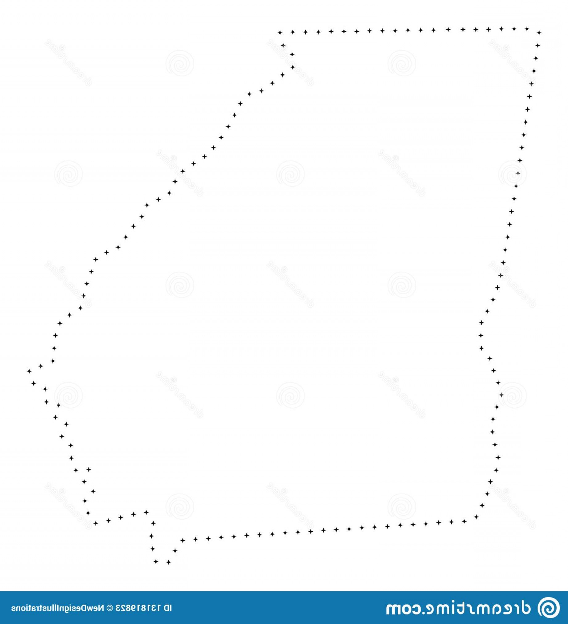 1842x2026 Dot Stroke Georgia State Map Vector Stroke Dotted Georgia State