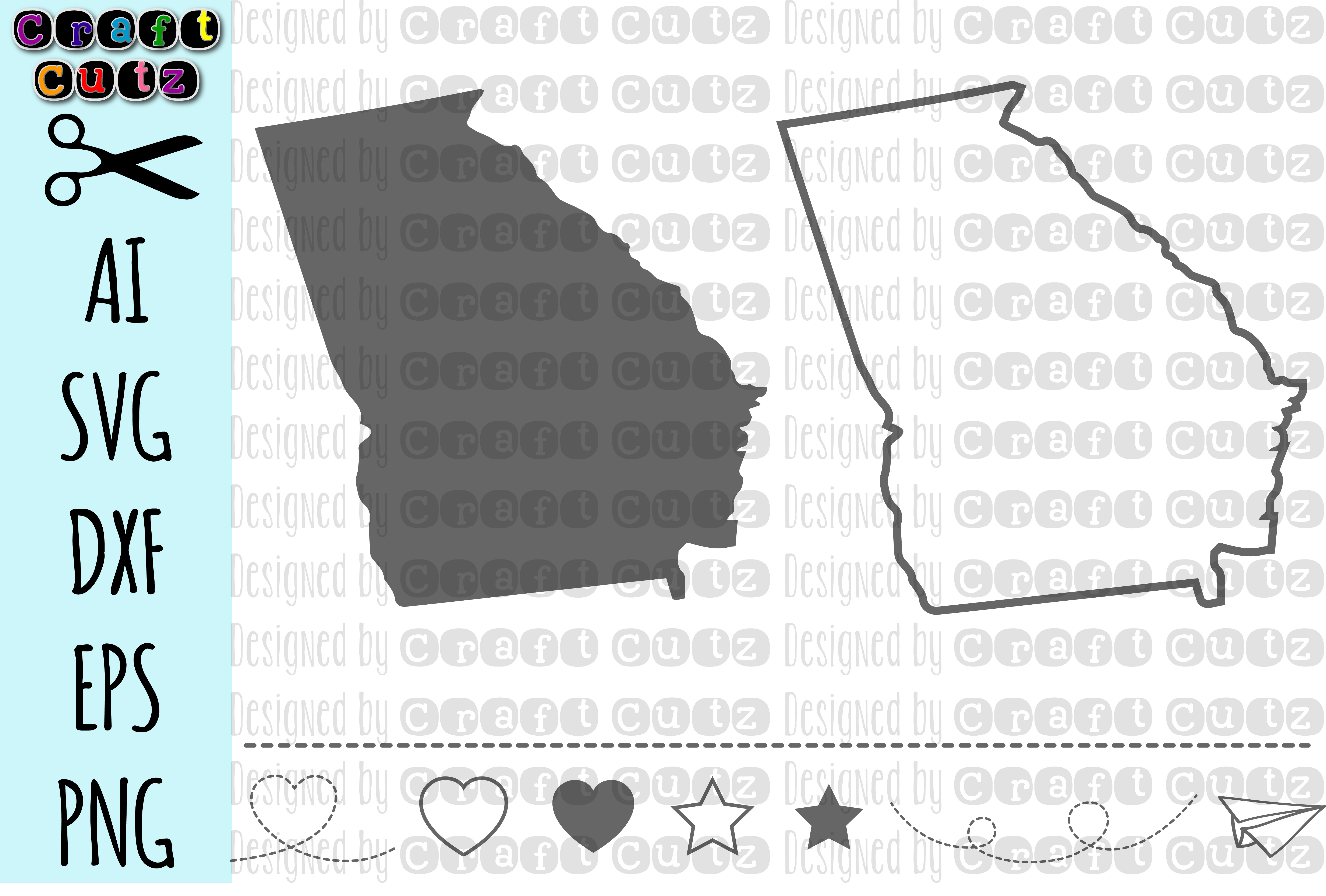 6255x4228 Georgia State Files, Georgia Vector, United States