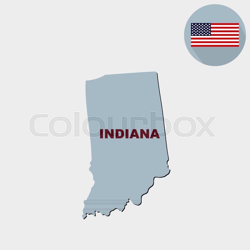 Map Of The U S State Of Indiana On A Stock Vector Colourbox 800x800 Map Of The U S State Of Indiana On A Stock Vector Colourbox