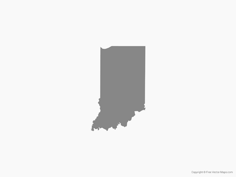 Vector Map Of Indiana 460x345 Vector Map Of Indiana