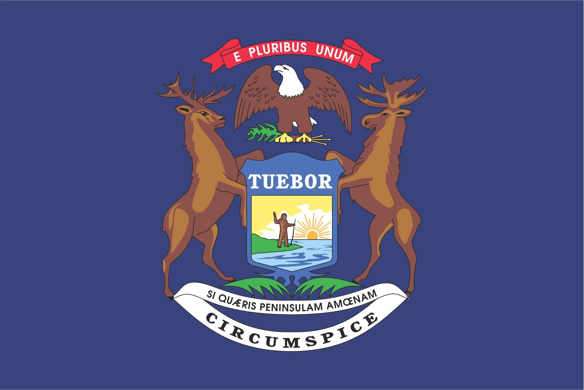 1926x1286 Michigan State Flagampseal Vector Icon Template Clipart Free Download