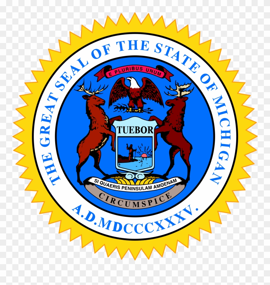 880x928 Michigan State Seal Png Clipart