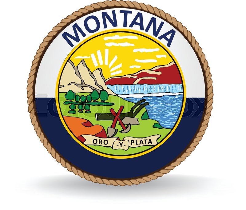 800x683 Flag Seal Of The State Of Montana Stock Vector Colourbox
