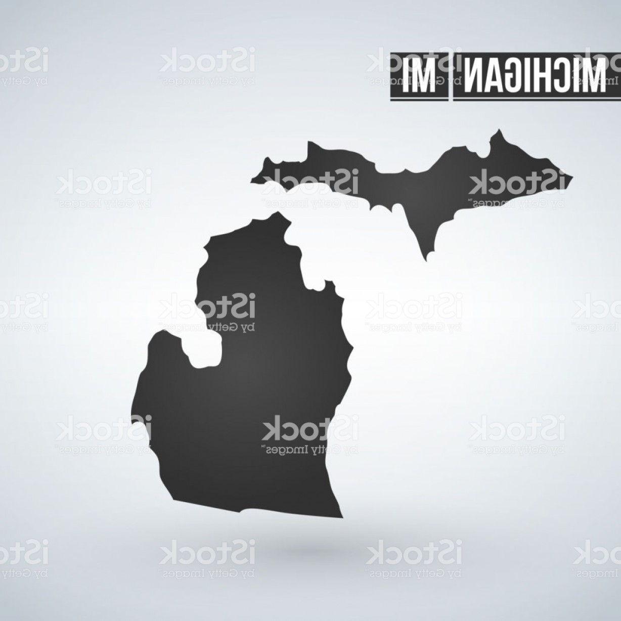 1228x1228 Map Of The U S State Of Michigan Vector Illustration Gm Soidergi