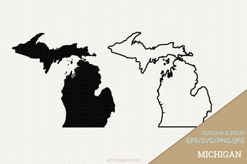 794x528 Michigan Vector State Clipart Mi Clip Art Michigan Etsy