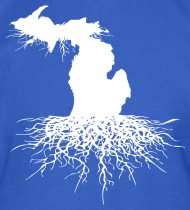 190x210 State Of Michigan Rooted Vector Roots Silhouette Unisex Crewneck