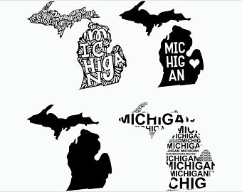 340x270 Huge Collection Of 'michigan Silhouette Vector' Download More