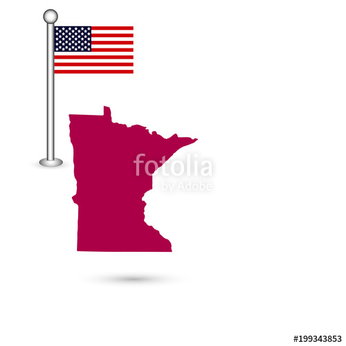 Map Of The U S State Of Minnesota On A White Background American 500x500 Map Of The U S State Of Minnesota On A White Background American