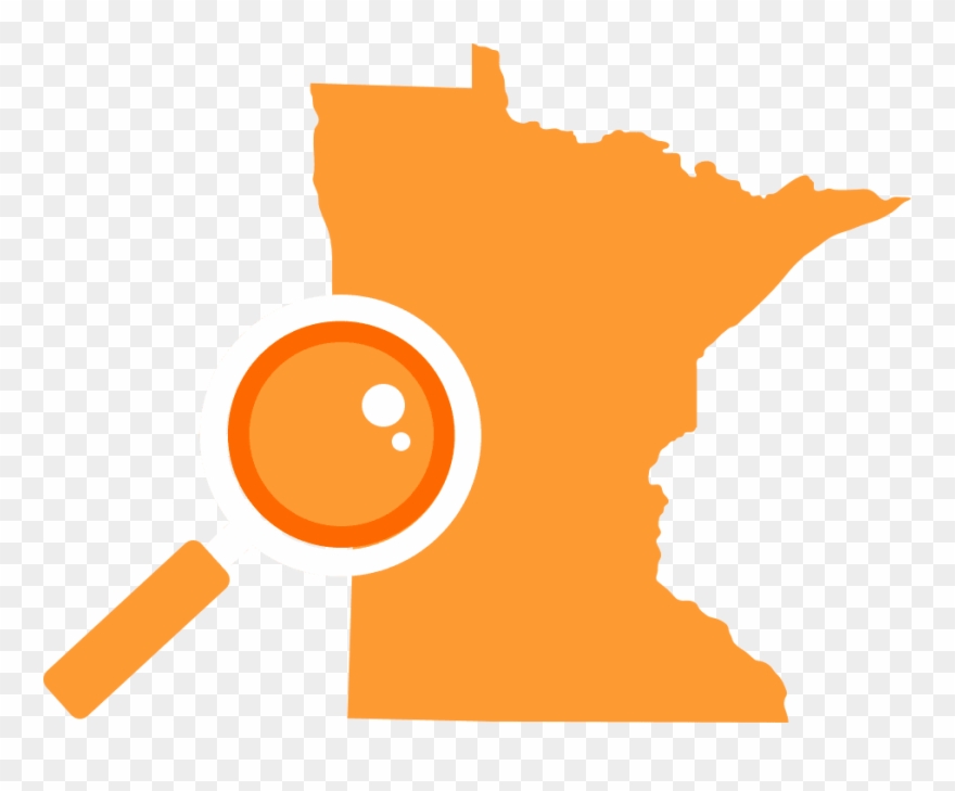 State Of Minnesota With Search Magnifying Glass 880x729 State Of Minnesota With Search Magnifying Glass