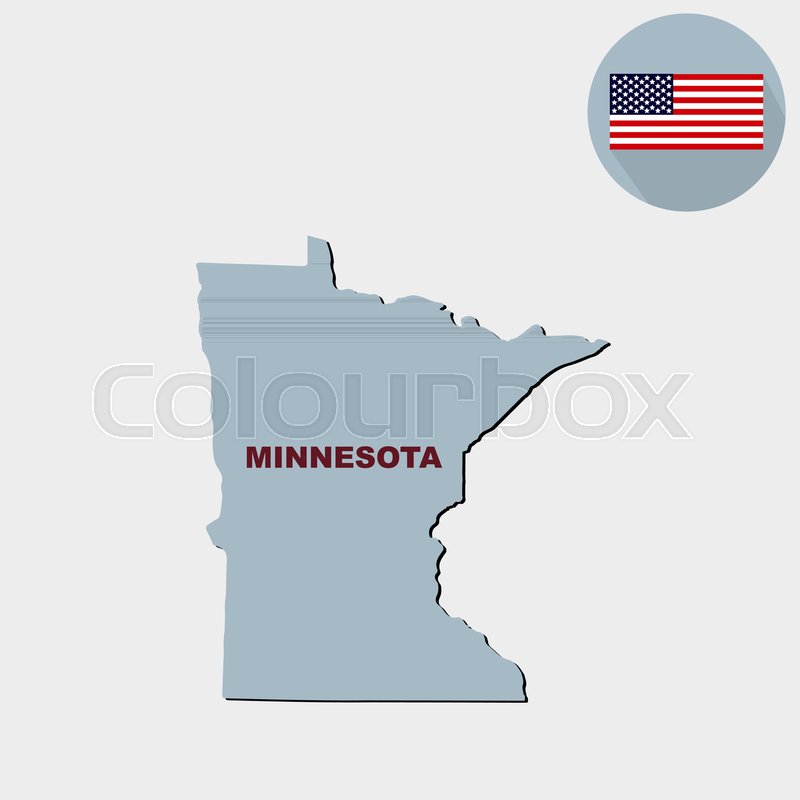 Map Of The U S State Of Minnesota On Stock Vector Colourbox 800x800 Map Of The U S State Of Minnesota On Stock Vector Colourbox