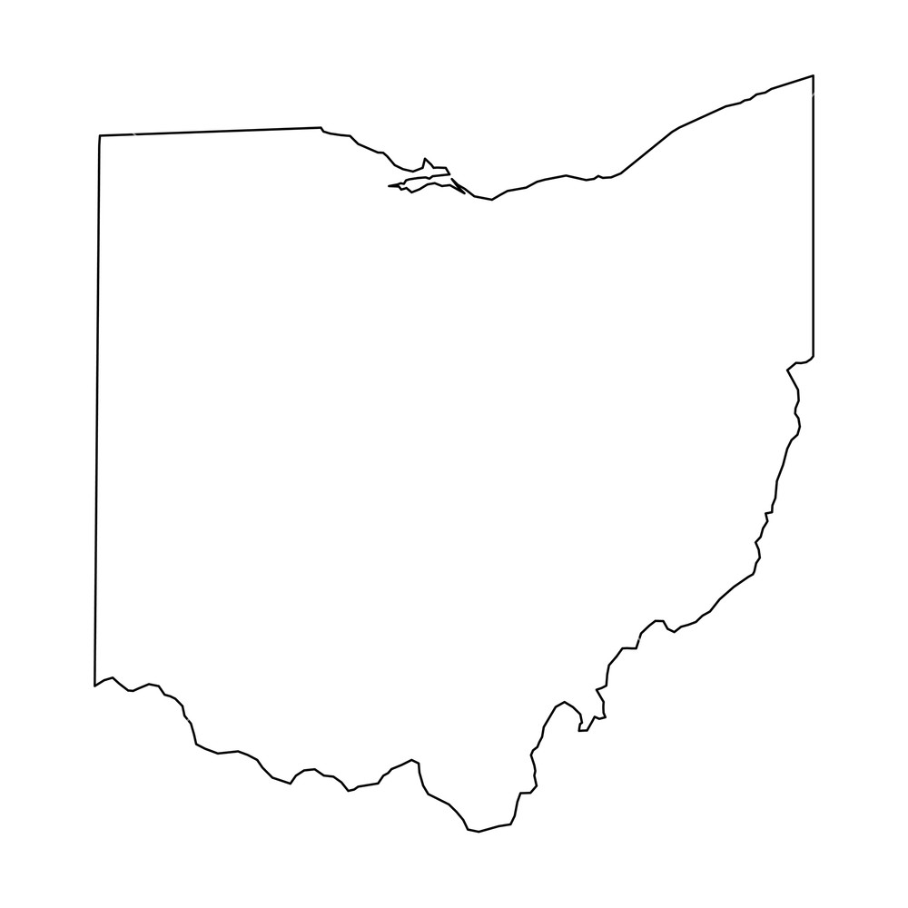 State Of Ohio Outline Vector at Collection of State
