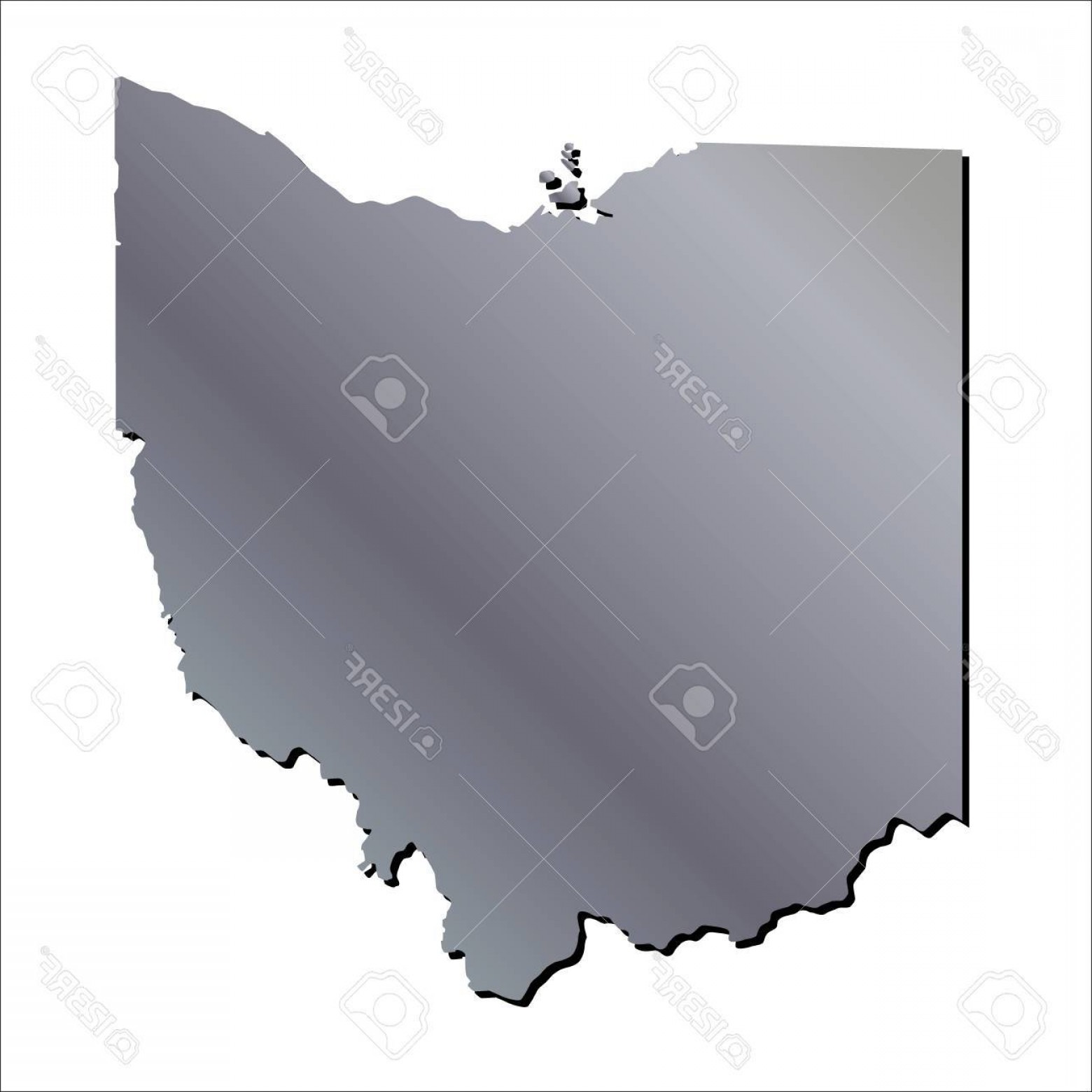 State Of Ohio Outline Vector at Vectorified.com | Collection of State ...