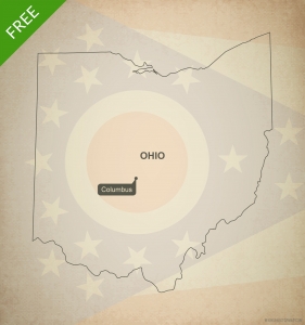 281x300 Free Vector Map Of Ohio Outline One Stop Map