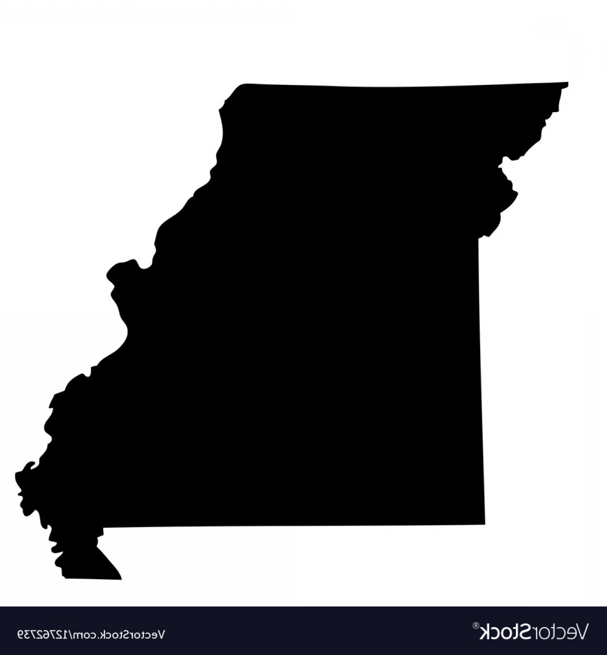 1200x1296 Map Of The Us State Missouri Vector Soidergi