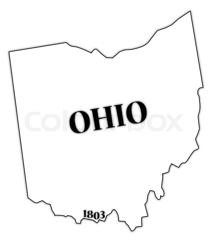 700x800 An Ohio State Outline With The Date Of Stock Vector Colourbox
