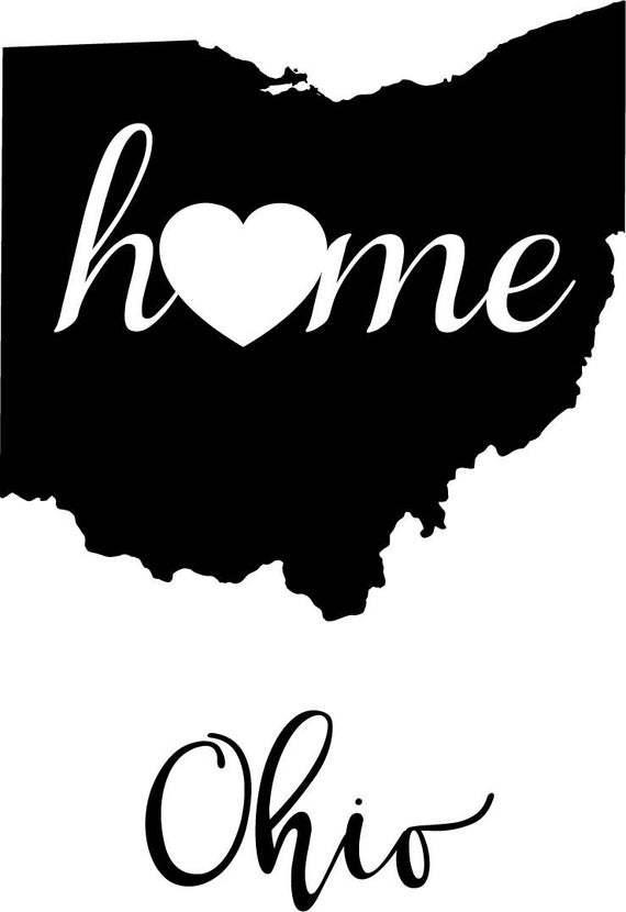 570x830 Ohio State Map Digital Png Vector Graphic Etsy