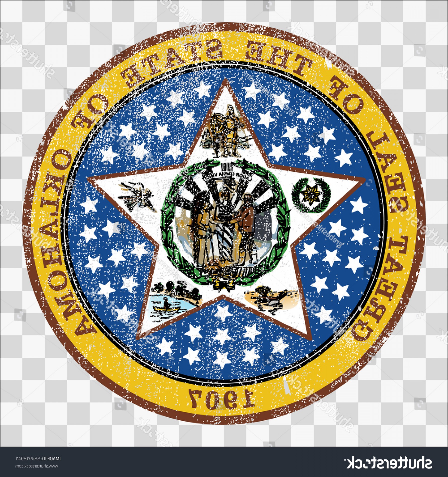 1800x1920 State Seal Usa Oklahoma Coat Arms Createmepink