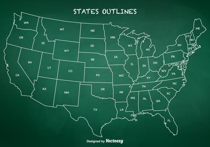 State Outlines Vector 700x490 State Outlines Vector