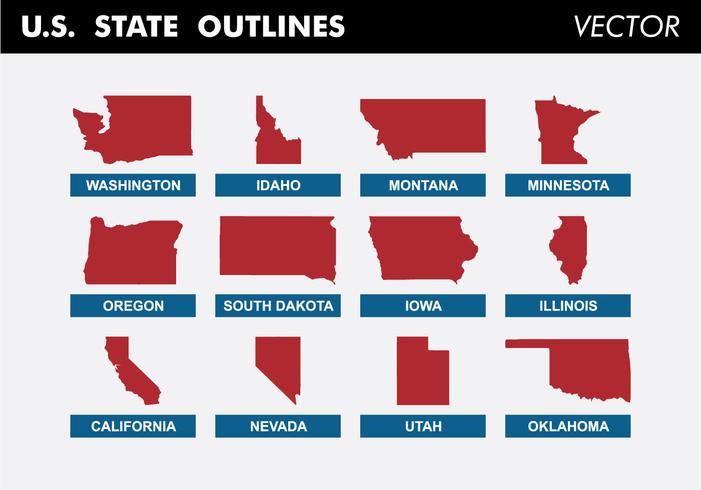 State Outlines Vector at Vectorified.com | Collection of State Outlines