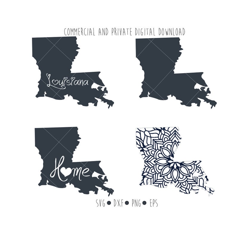 794x800 Louisiana State Digital Mandala Louisiana Outline Vector Etsy