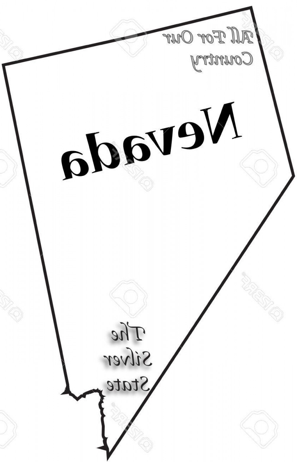 1004x1560 Photostock Vector A Nevada State Outline With The Motto And Slogan