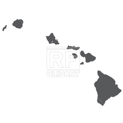 400x400 Hawaii Map Silhouette Vector Image Of Backgrounds, Textures