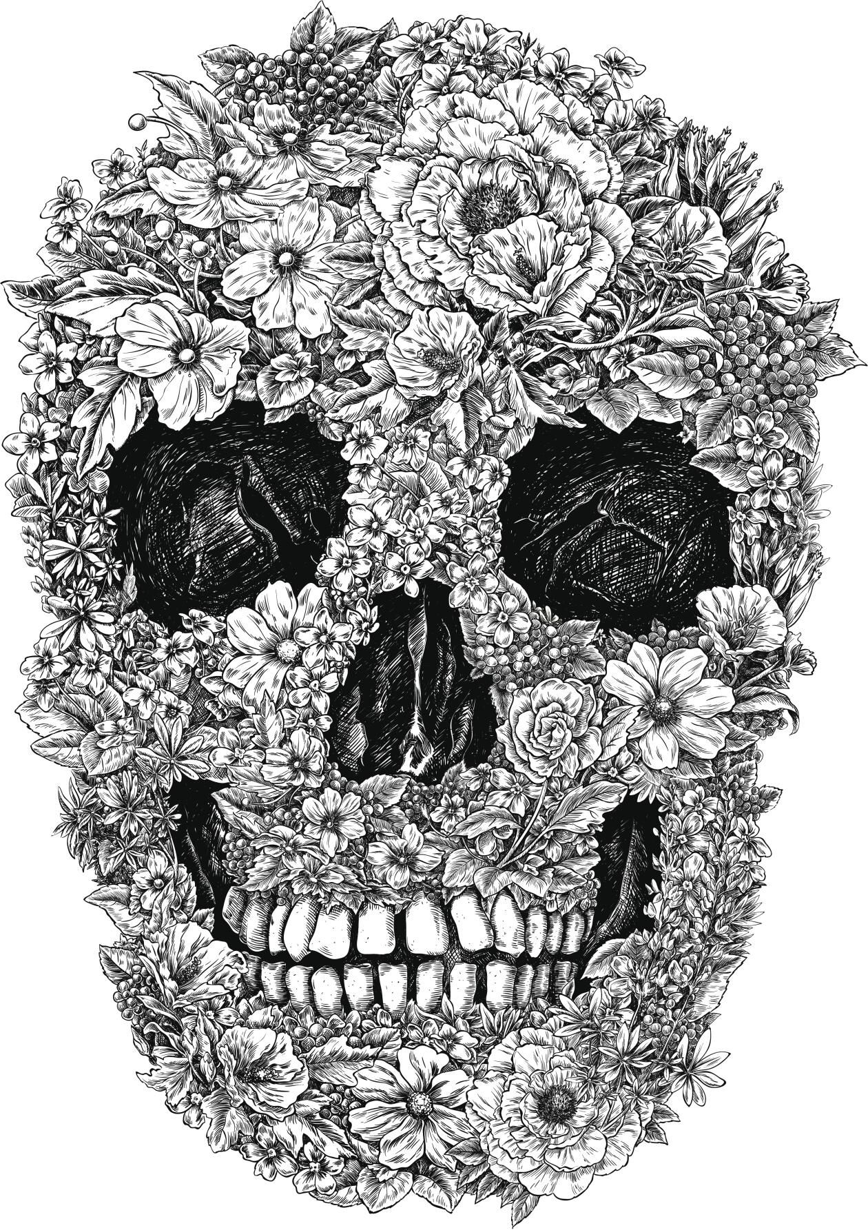 Cool Shit Flower Skull, Skull 1260x1785 Cool Shit Flower Skull, Skull