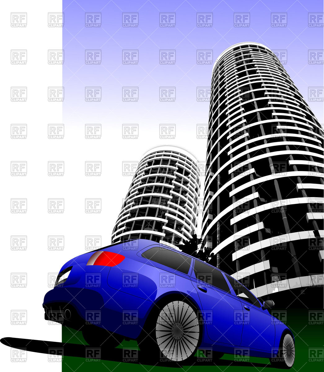 Blue Station Wagon Car In City Vector Image Of Transportation 1046x1200 Blue Station Wagon Car In City Vector Image Of Transportation