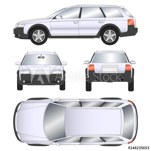 Car Vector Template On White Background Station Wagon Isolated 500x500 Car Vector Template On White Background Station Wagon Isolated