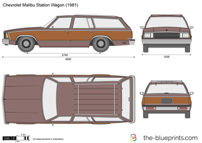 Chevrolet Malibu Station Wagon Vector Drawing 400x283 Chevrolet Malibu Station Wagon Vector Drawing