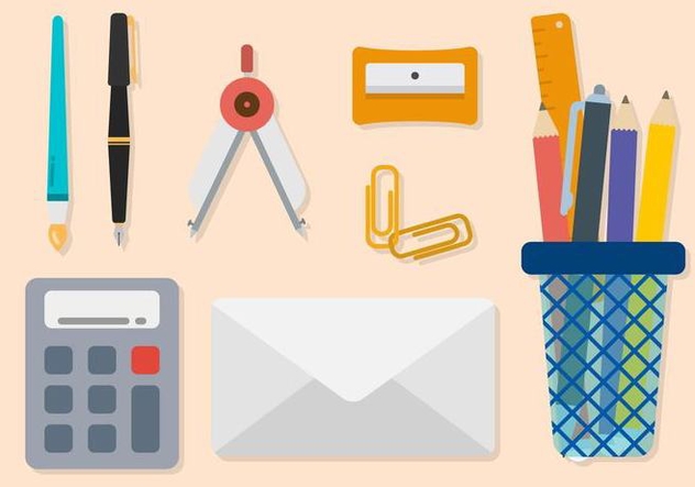 632x443 Flat Stationary Vectors Free Vector Download Cannypic