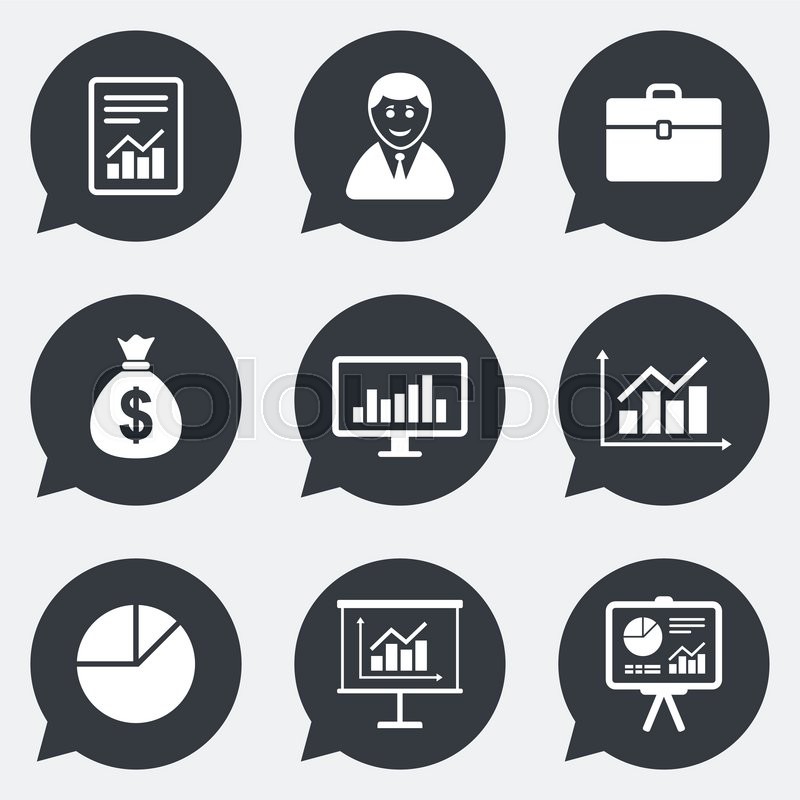 800x800 Statistics, Accounting Icons Charts, Stock Vector Colourbox