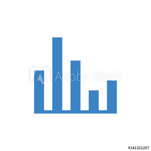 500x500 Statistics Icon Vector Illustration
