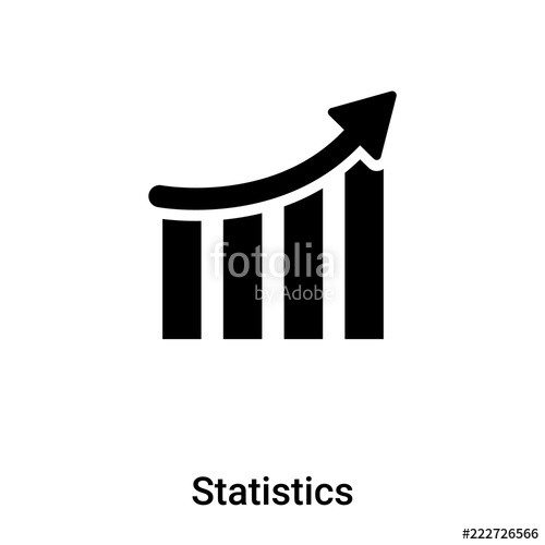 500x500 Statistics Icon Vector Isolated On White Background, Logo Concept