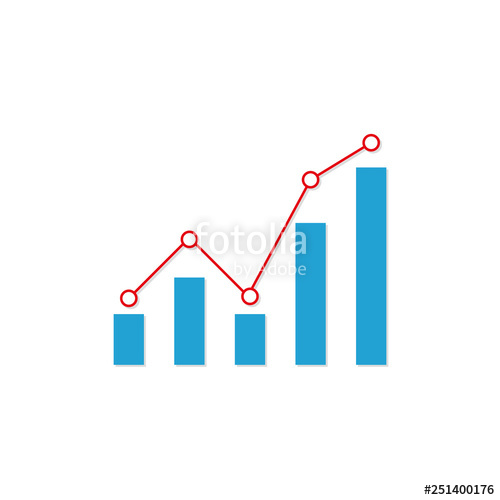 500x500 Statistics Icon Vector Flat Design Stock Image And Royalty Free